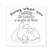 Koester je passies - een gezellige konijnenherinne zelfinktende stempel (Design)