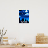 Koester je wilde kant - Maan. Sterren & dennenbome Poster (Keuken)