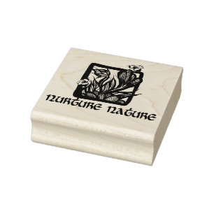 Koester Natuur bij en bloemen Rubberstempel