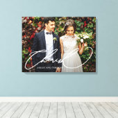 Koester Script met namen Foto Canvas Afdruk (Insitu (Houten vloer))