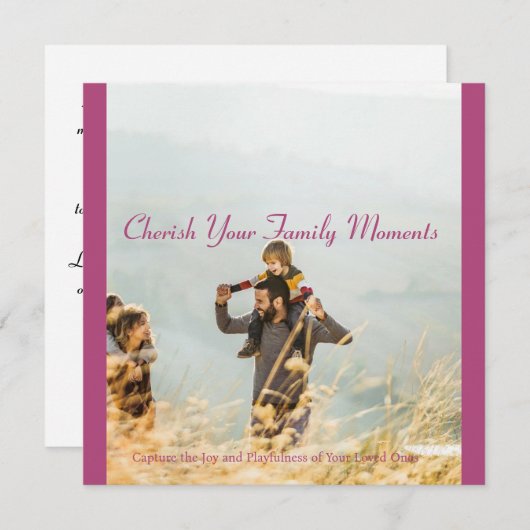 Koester uw familiemomenten met onze kerst feestdagenkaart (Voorkant / Achterkant)