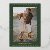 Koester vreugdevolle herinneringen avy moderne min folie feestdagenkaart (Voorkant)