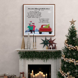 Koesterde Momenten bij Kerstmis Gedicht Perfect Poster