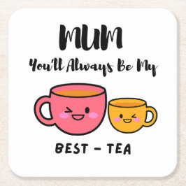 Koesterde momenten Moederdag Gift Glass Onderzette Kartonnen Onderzetters