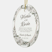 Koesteren Aan de Moeder van de Bruid Quote Keramisch Ornament (Links)