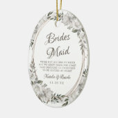  Koesteren Bloem Naar het bruidsmeisje Quote Keramisch Ornament (Links)