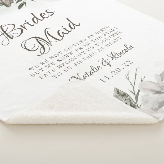  Koesteren Bloem Naar het bruidsmeisje Quote Sherpa Deken (3/4)