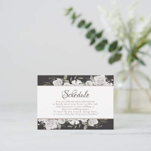  Koesteren Roos Gouden Bruiloft Schema Informatiekaartje (Staand voorkant)