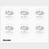 Koesteren Wit Custom Text Business Logo Ronde Sticker (Vel)