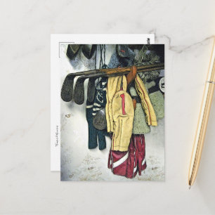 Koesterende herinneringen geïllustreerde kunst  briefkaart