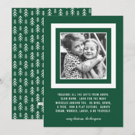 Koesterige geschenken | 5x7 groen | Foto Feestdagenkaart