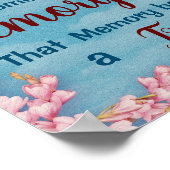 Koesterige herinnering verloren geliefde bloemendr poster (Hoek)