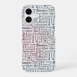 Koesterlijke Christelijke Woorden van Bevestiging iPhone 16 Hoesje