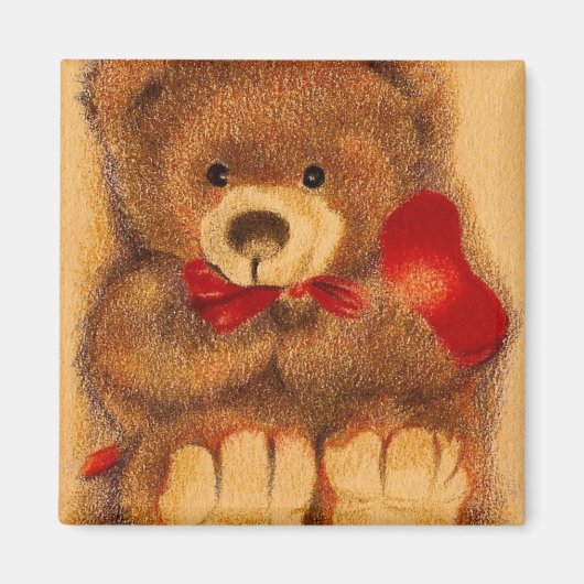 Koesterlijke Teddy Bear Magnet (Voorkant)