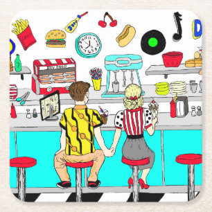 Koesverband 1950 bij de Diner Kartonnen Onderzetters