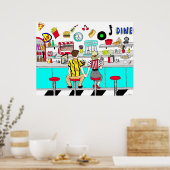 Koesverband 1950 bij de Diner Poster (Keuken)