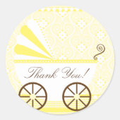  koetsDank u Baby shower Sticker (Voorkant)