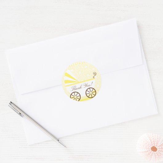  koetsDank u Baby shower Sticker (Envelop)