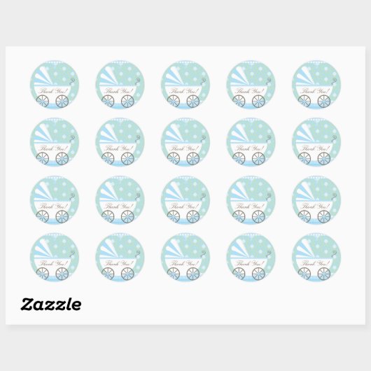 koetsDank u Baby shower Sticker (Vel)
