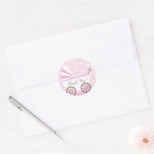 koetsDank u Baby shower Sticker (Envelop)
