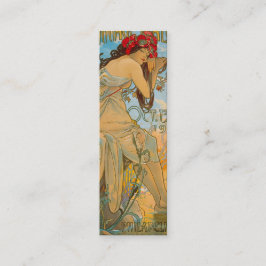 Koetsdealers door Alphonse Mucha (1902) bladwijzer Mini Visitekaartje
