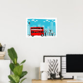 Koetters wachten op bushalte poster (Thuiskantoor)