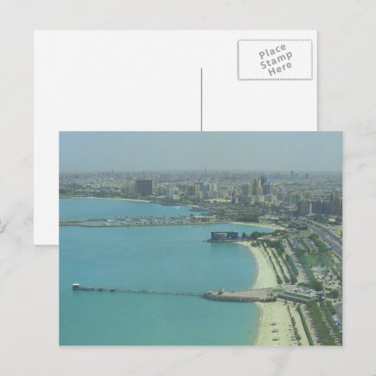 Koeweit City - birdeye uitzicht Briefkaart (Voorkant / Achterkant)