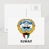 KOEWEIT - embleem/vlag/wapenschild/symbool Briefkaart (Voorkant / Achterkant)