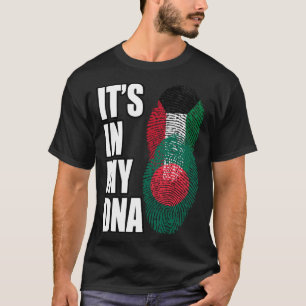 Koeweit en Bangladeshi Mix DNA Heritage Flag T-shirt