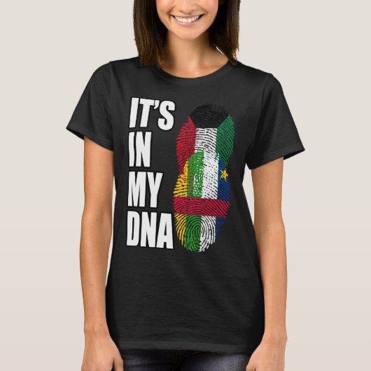 Koeweit en Centraal-Afrika mengen DNA-erfgoed vlag T-shirt (Voorkant)