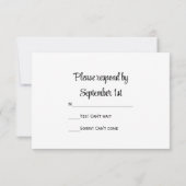 Koeweit en Zonnebloemen Westerne bruiloft RSVP-Kaa RSVP Kaartje (Achterkant)