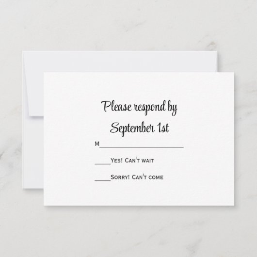 Koeweit en Zonnebloemen Westerne bruiloft RSVP-Kaa RSVP Kaartje (Achterkant)