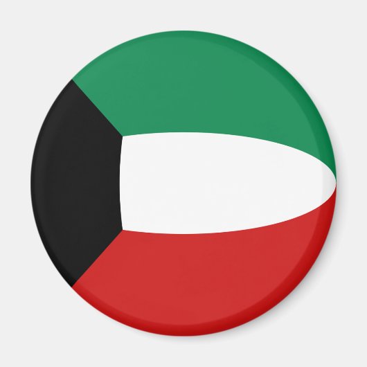 Koeweit Fisheye Vlag Magneet (Voorkant)