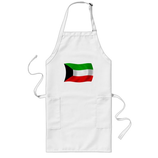 Koeweit Flag Apron Lang Schort (Voorkant)