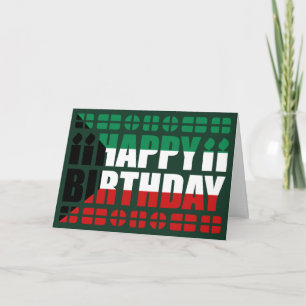 Koeweit Flag Birthday Card Kaart