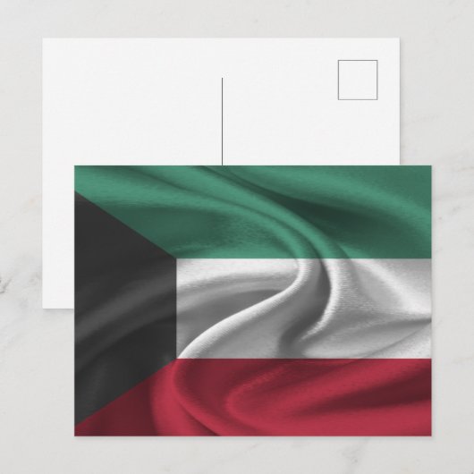 Koeweit Flag Briefkaart (Voorkant / Achterkant)