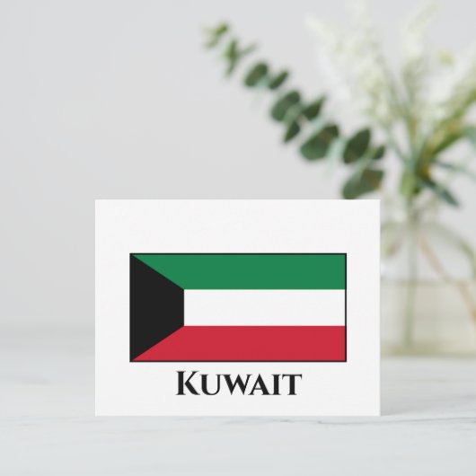 Koeweit Flag Briefkaart (Staand voorkant)