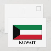 Koeweit Flag Briefkaart (Voorkant / Achterkant)