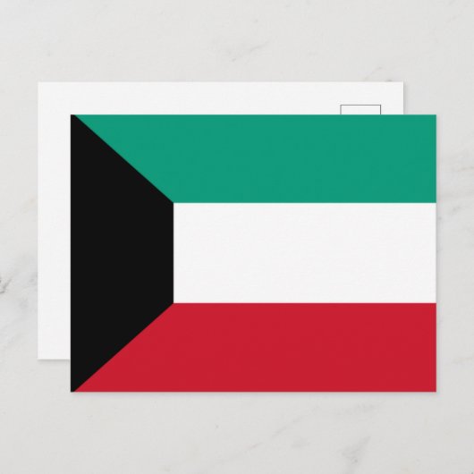 Koeweit Flag Briefkaart (Voorkant / Achterkant)