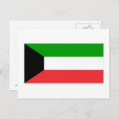 Koeweit Flag Briefkaart (Voorkant / Achterkant)