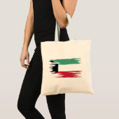 Koeweit Flag Brush Art Tote Bag (Voorkant (product))