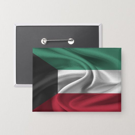 Koeweit Flag Button (Voorkant / Achterkant)