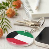 Koeweit Flag Charming Patriotic Sleutelhanger (Voorkant Rechts)