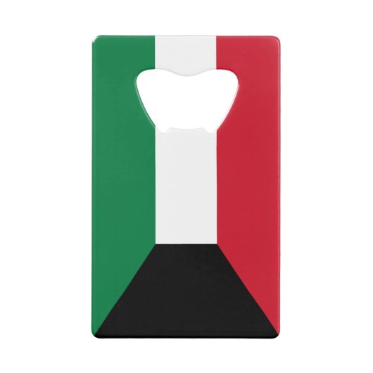 Koeweit Flag Creditkaart Flessenopener (Voorkant)