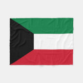 Koeweit Flag Fleece Deken (Voorkant (Horizontaal))