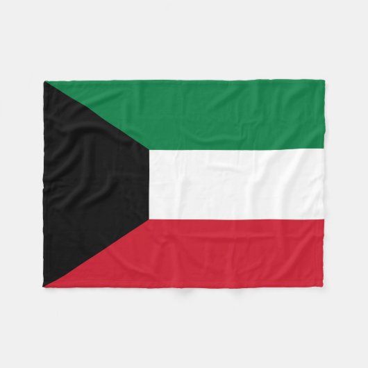 Koeweit Flag Fleece Deken (Voorkant (Horizontaal))