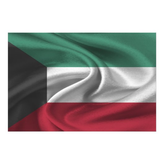 Koeweit Flag Foto Afdruk (Voorkant)