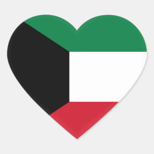 Koeweit Flag Hart Sticker