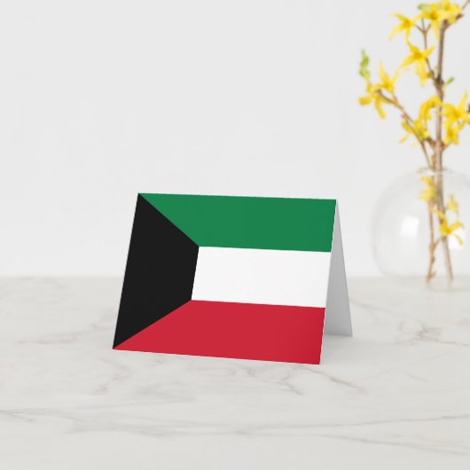 Koeweit Flag Kaart (Gele Bloem)