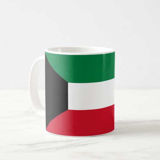 Koeweit Flag Koffiemok (Voorkant links)